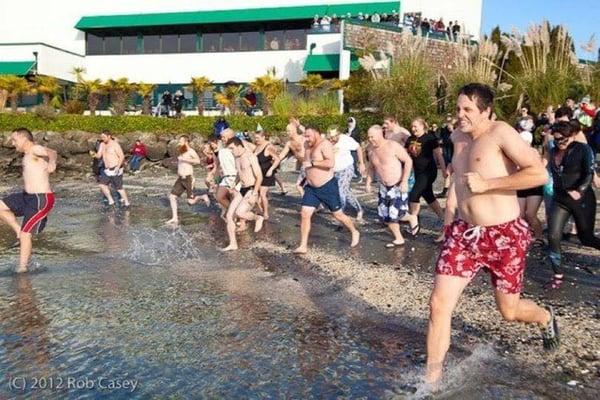 Elks annual Pledge or Plunge for Charity.  New Year's Day every year.