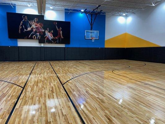 Indoor basketball courts.