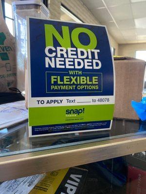 They have snap finance!!!!