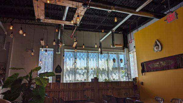 Love the ambiance... The hanging lights