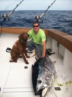 Here is a nice Bluefin Tuna we landed this winter.