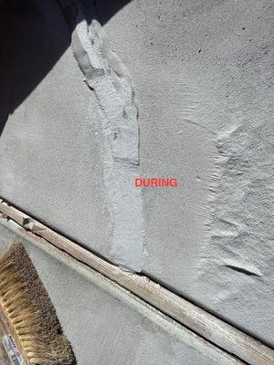 In the process of sealing cracks, we restore integrity to the concrete surface.