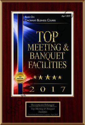 Voted TOP Meeting and Banquet Facilities By the Cincinnati business Courier