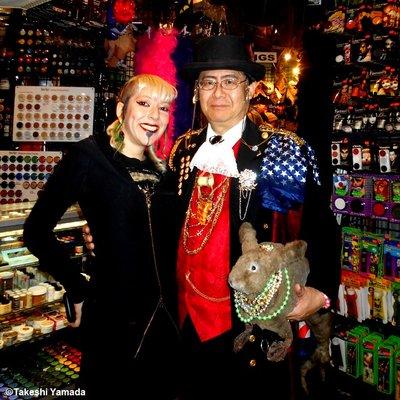 Halloween Adventure. Dr. Takeshi Yamada and Seara (Coney Island Sea Rabbit). Comprehensive makeup area with the professional makeup artist.