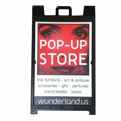 Wunderland Interieurs Design Pop-Up Store-sign created by Big Fish Co, branding perfected.  downtown 2nd Ave N. worth a visit-modern.