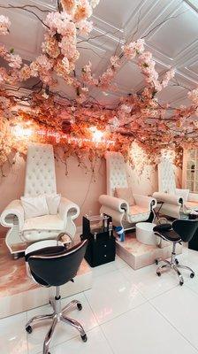 Beautiful pedicure area