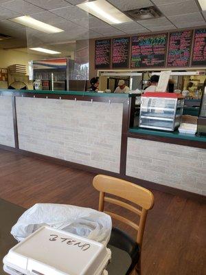 Counter and menu