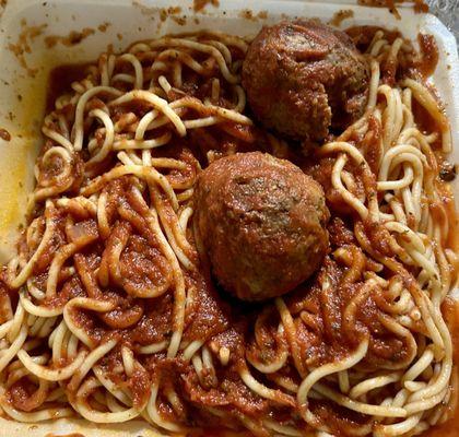 Spaghetti and Spaghetti with Homemade Meatballs