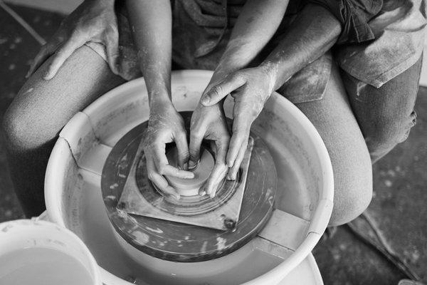 Couples pottery photoshoot