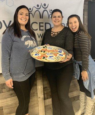 Custom cookies with one of our awesome patients, Ashley!!!