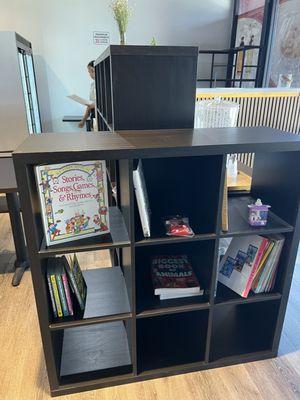 Book shelf with books