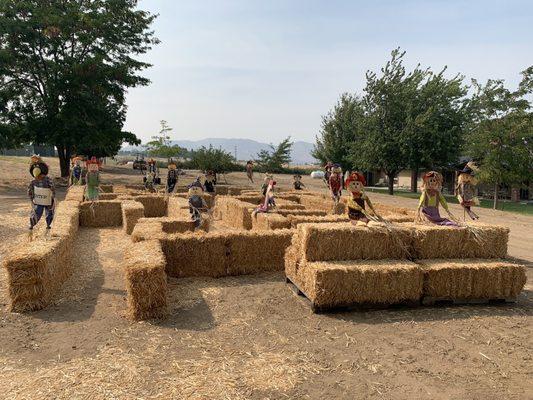 Fun little hay bale maze on the property