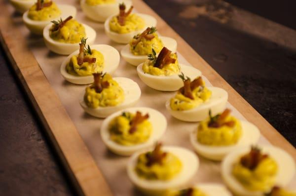 Bacon Thyme Deviled Eggs