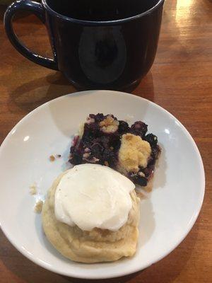 Ricotta cookie and blueberry lemon bar