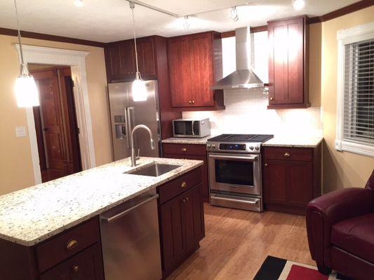 Group rentals include the use of the gourmet-inspired kitchen.