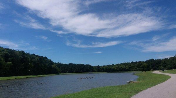 Behind the municipality is a pretty recreational area.