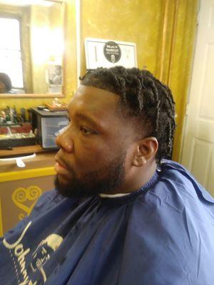 Temple taper with the dreads