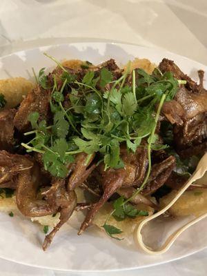 Fried quail + sticky rice