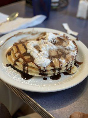 Family all shared these delicious pancakes.