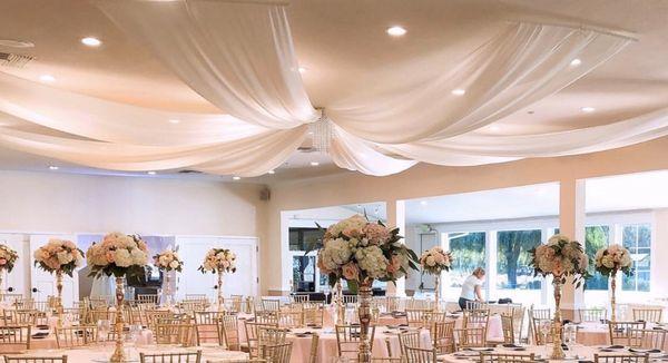 Ceiling draping by Pearlsia!