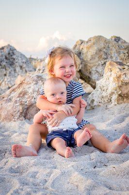 Family beach portraits in Clearwater Florida.