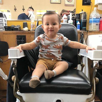 My baby boys first haircut with Matthew, ask for him.