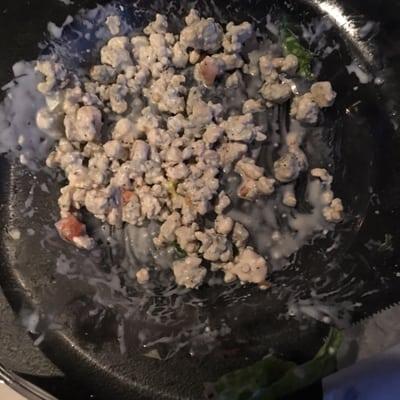 What is left after the blue cheese salad.