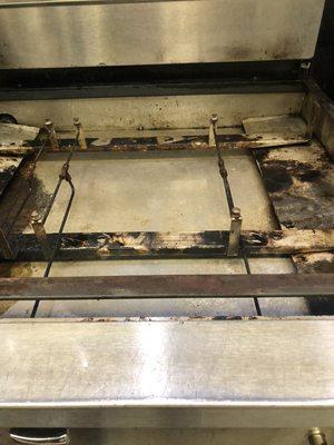 Commercial stove after cleaning