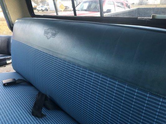 Reupholstered 1965 ford seat