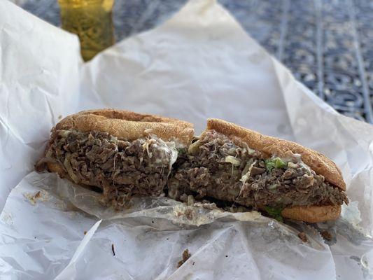 Steak and cheese (no hots); really good!