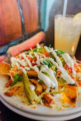 El Nino Nachos with El Jefe Margarita