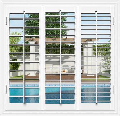 Ploywood Shutters. Choose a lover size that best fit your style, between 4-1/2", 3-1/2" and 2-1/2".