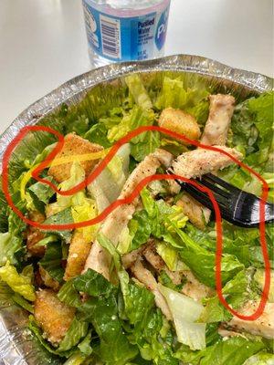 A LONG HAIR STRAND IN MY SALAD !