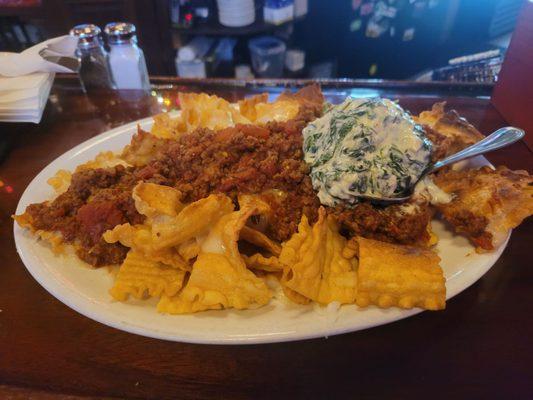 Lasagna nachos