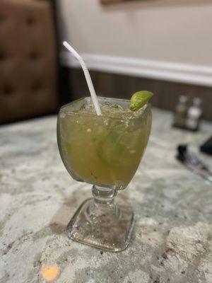 Skinny, spicy, top shelf margarita (centenario repasado tequila)