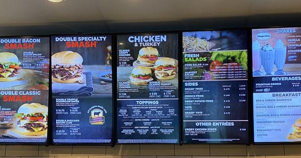 Menu October 2021 They also have a black bean burger for $7.69 it's just not on the menu