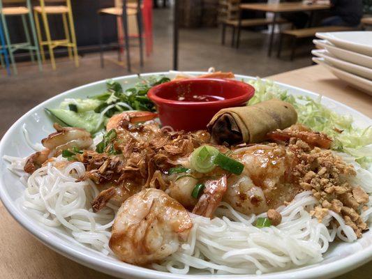 Grilled shrimp vermicelli bowl