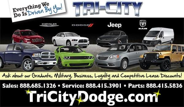 We have Chrysler, Dodge, Jeep, Ram, Commercial and over 100 pre-owned ready for you.