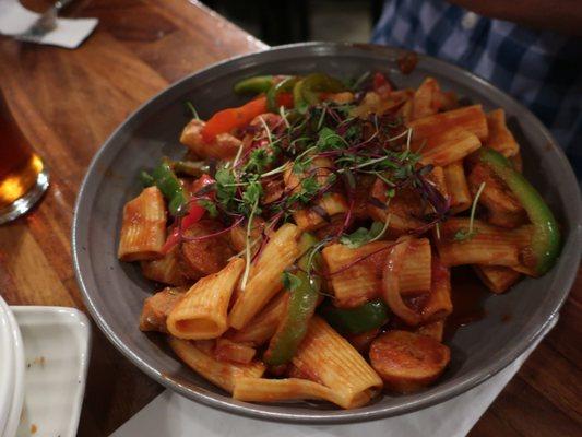 Sausage and pepper rigatoni, $22.