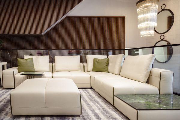 Leather Sectional by Gamma, Made in Italy