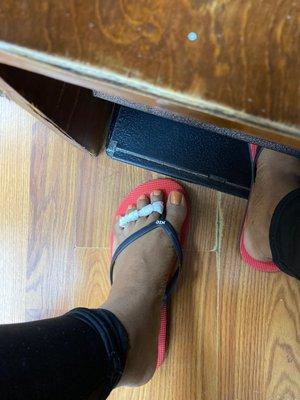 My light brown pedicure!