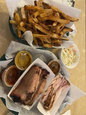 Two meat plate, brisket, turkey