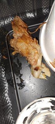 Inedible piece of fat on pulled pork sandwich! Ewww!!