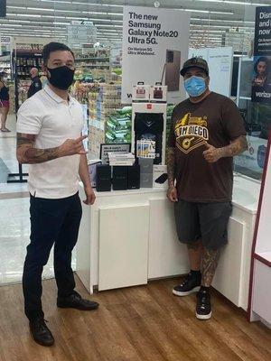 First Customer for My Veteran Owned Verizon Authorized Dealer on Sept 1st 2020