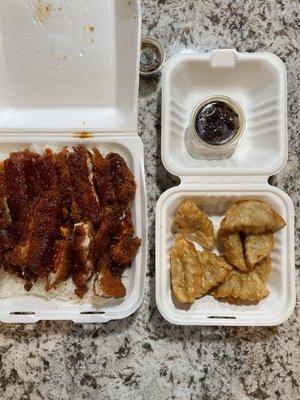 Chicken Katsu (no Salad) and Gyoza