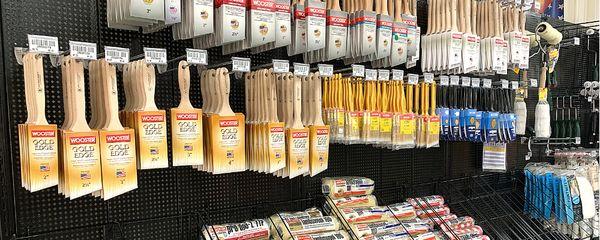 We offer a full array of brushes, rollers, and supplies to get the job done right.