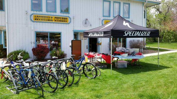 Spring day at Louisville Cyclery LLC