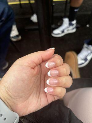 French Gel Manicure - $45  Nail Harder Application - $5