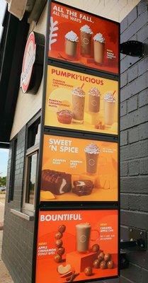 Fall flavors are in: Pumpkin bread, Maple Latte, Apple Cinnamon Donut Holes, Pumpkin Muffin