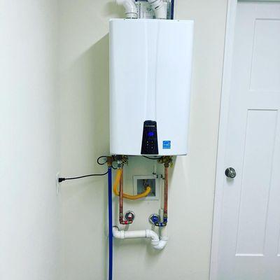 Navien tankless water heater after installation